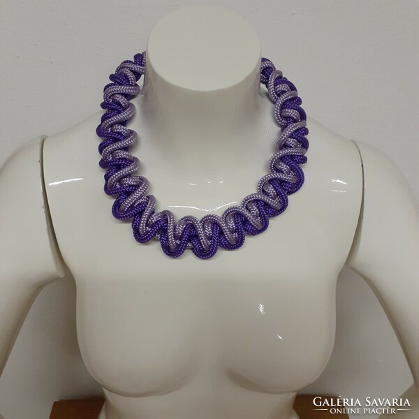 Lavender purple paracord design necklace