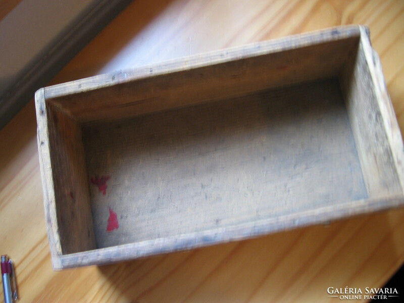 Antique wooden box. The m. Who . Technical material warehouse of the Post Office