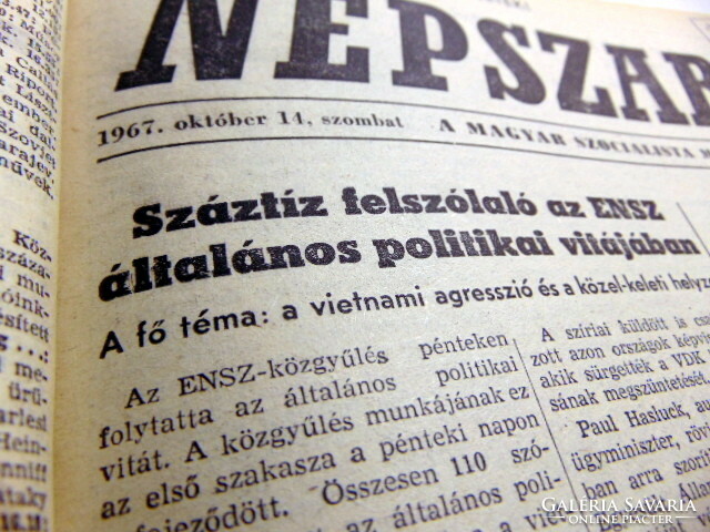 1967 október 14  /  NÉPSZABADSÁG  /  Ssz.:  22359