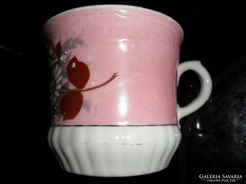 Large pink antique commemorative mug