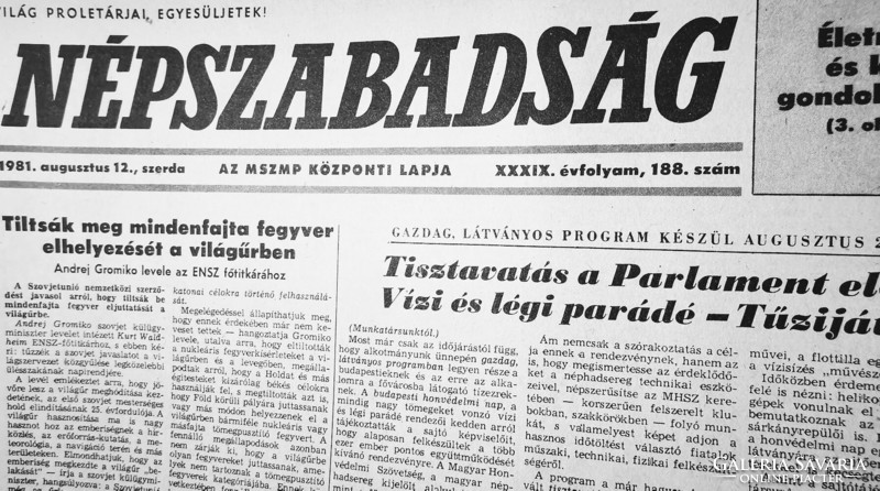 1964 augusztus 7  /  NÉPSZABADSÁG  /  Régi ÚJSÁGOK KÉPREGÉNYEK MAGAZINOK Ssz.:  17326