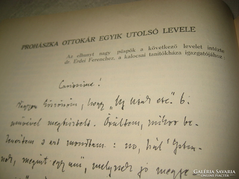 Ottokár Prohászka memorial album. 1927. Excellent condition