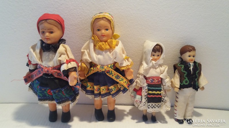 Retro folk costume doll folk toy old toy doll 4 pcs
