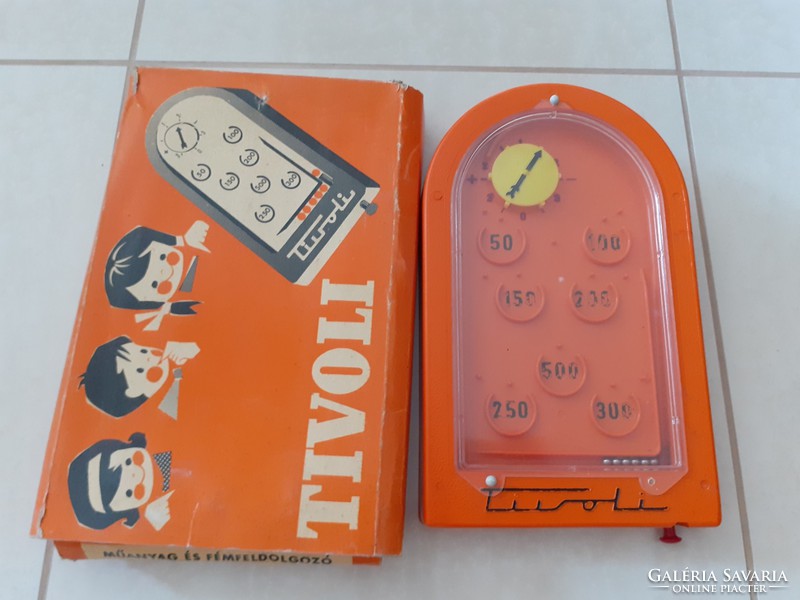 Retro Hungarian Tivoli toy plastic and metal processing kit. Its product
