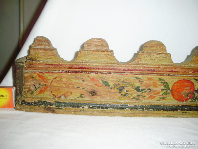 Antique painted, carved folk, peasant /perhaps/ cabinet ornament