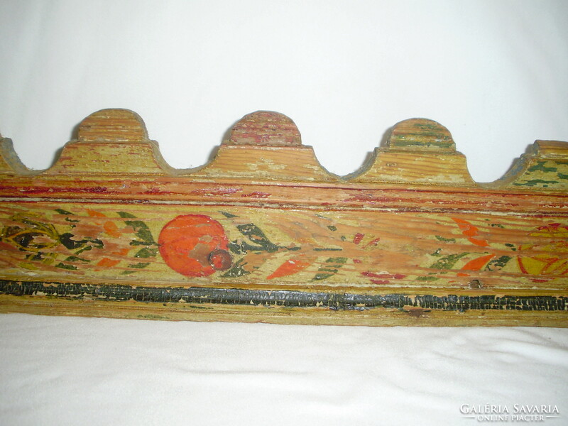 Antique painted, carved folk, peasant /perhaps/ cabinet ornament