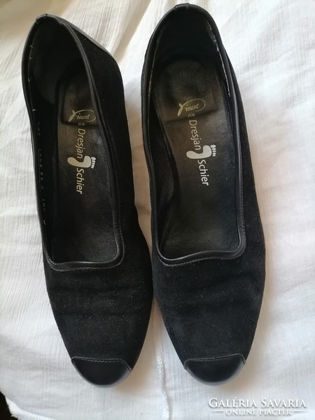 They are more beautiful than me plus size elegant fine black suede comfort shoes 38.5 39 dresjan schier