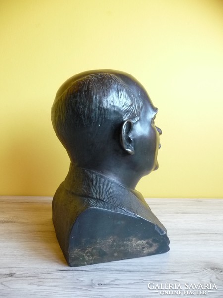 Bronze male bust of ancient Blazzek László sculptor