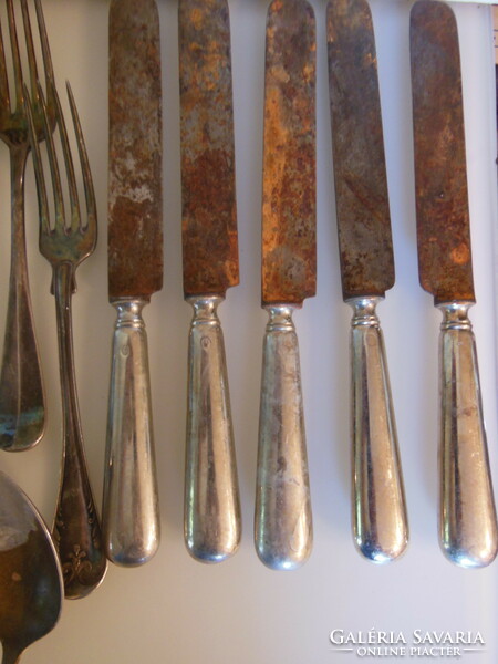 Cutlery - 23 pieces - antique !! - Alpaca - German - perfect