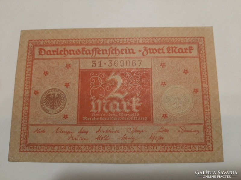 Germany, German Imperial 2 marks 1920 March