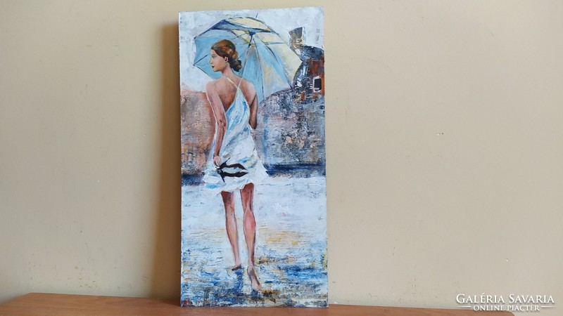 (K) charming small painting 20x40 cm also in parcel machine