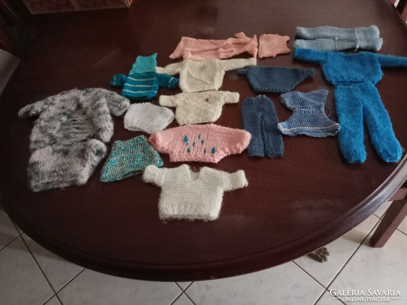 Barbie clothes, knitted, crocheted