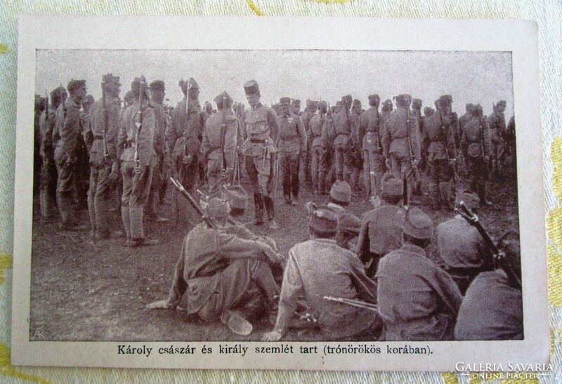 1915 King of Hungary iv. Károly as heir to the throne contemporary photo sheet i. World War front review
