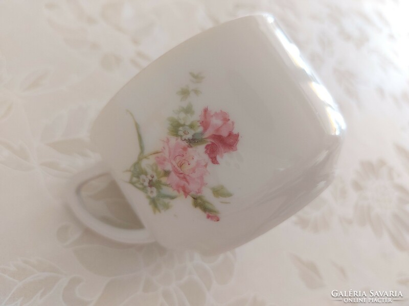 Régi porcelán csésze Oepiag Royal szegfű mintás teás bögre