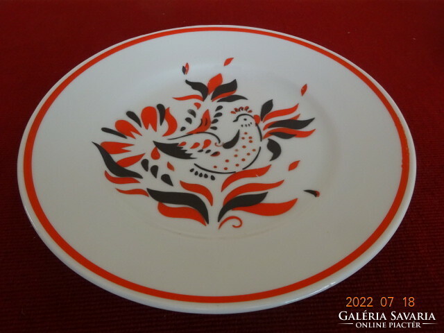 Ravenclaw porcelain wall plate with rooster pattern, diameter 18 cm. He has! Jokai.
