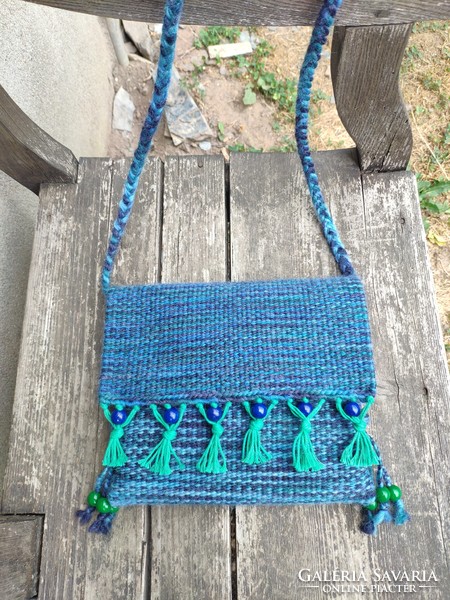 'Vízivilág' hand-woven felt-effect wool bag