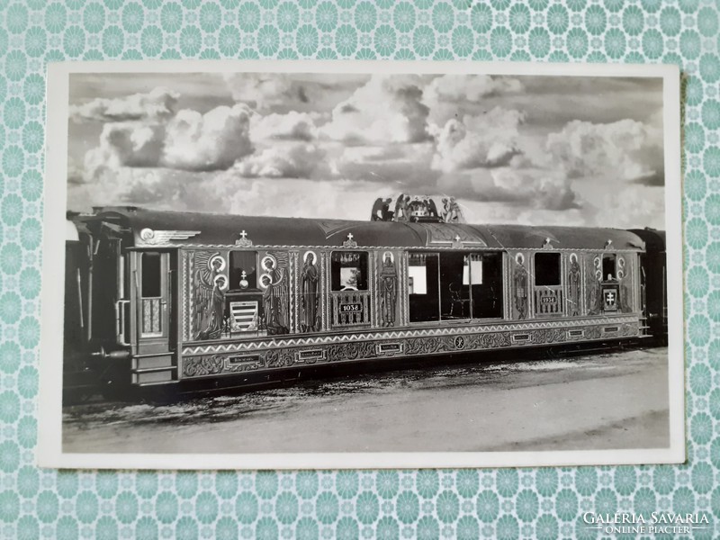 Old photo postcard 1938 postcard of the right golden train of the traveling saint