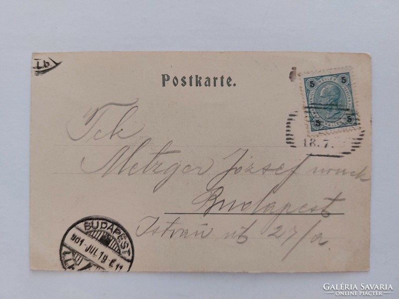 Régi képeslap 1901 Radegund fotó levelezőlap