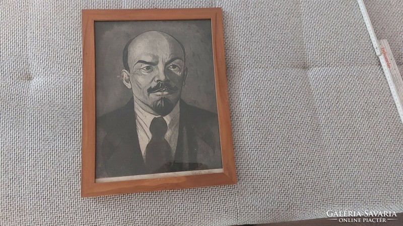 (K) Szignózott Ék Sándor litográfia 35x45 cm kerettel