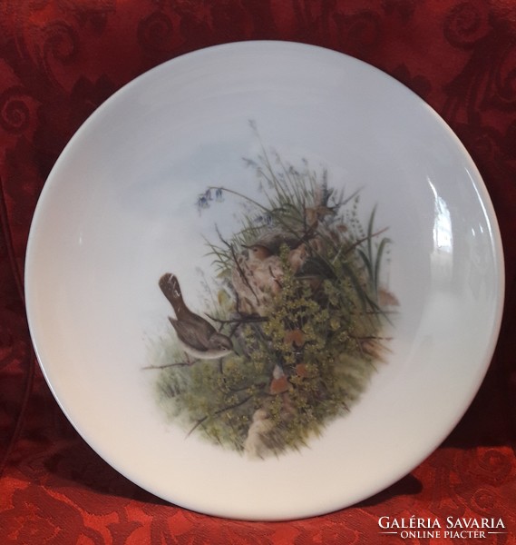 Sparrow porcelain plate, wall plate with birds (l2576)