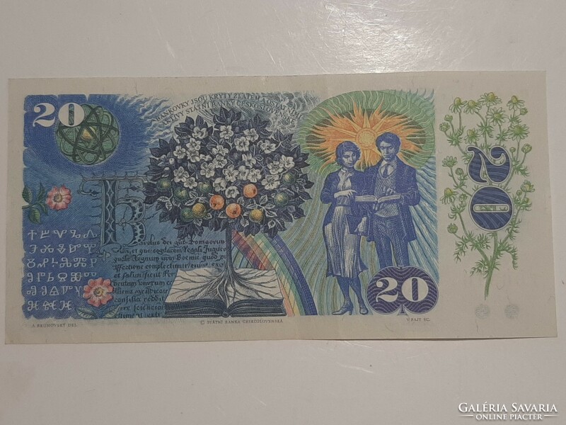 Csehszlovákia 100 korona  1988  dvacet korun ceskolovenskych