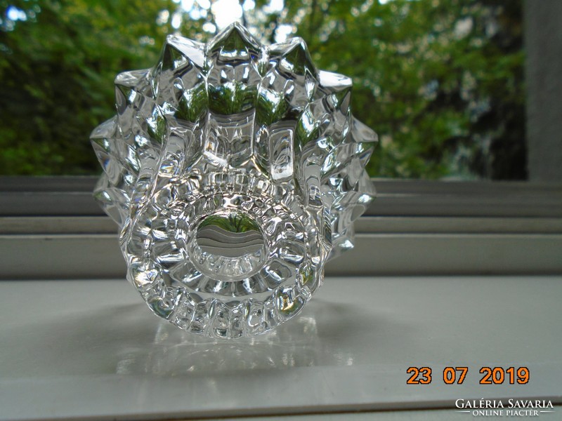 Modern Scandinavian style crystal candle with candle holder