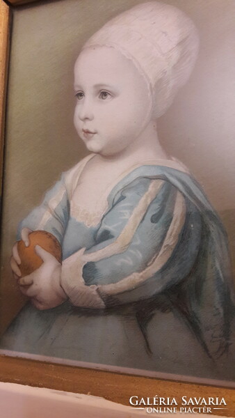 Van Dyck gyerek portré, kép (L2619)