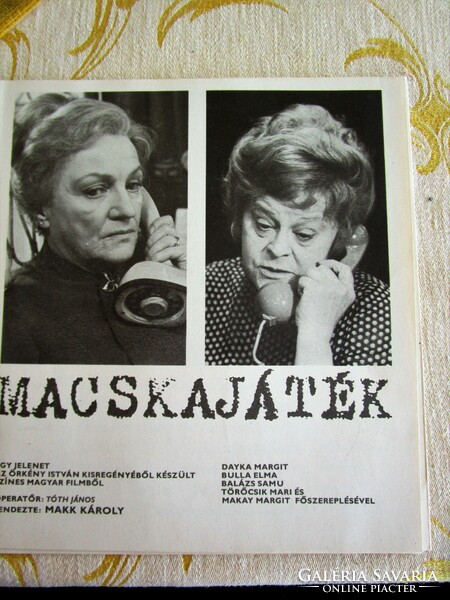 1974 Orkény cat toy movie nanny Margit bulla elma tórcsik Mari movie contemporary post-view advertisement
