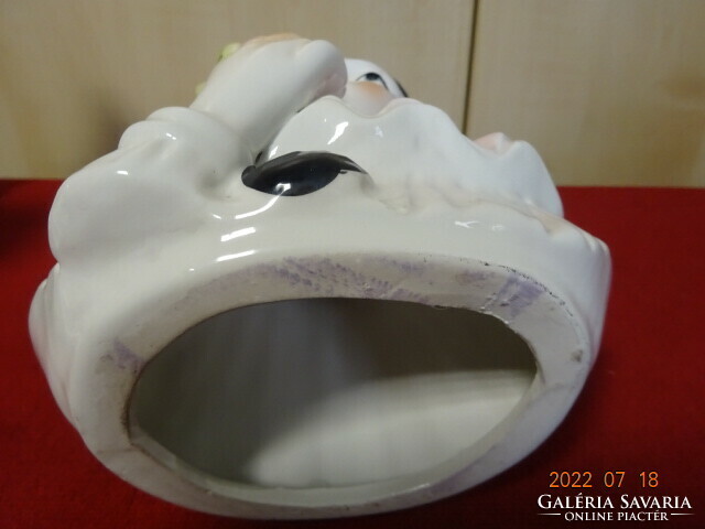 Olasz porcelán figura, színes Harlequin bohóc, magassága 19,5 cm. Vanneki! Jókai.