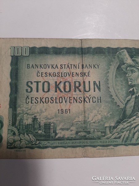 Csehszlovákia 100 korona  1961 sto korun ceskolovenskych