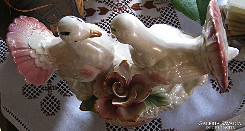 Pigeon couple table decoration fireplace ornament