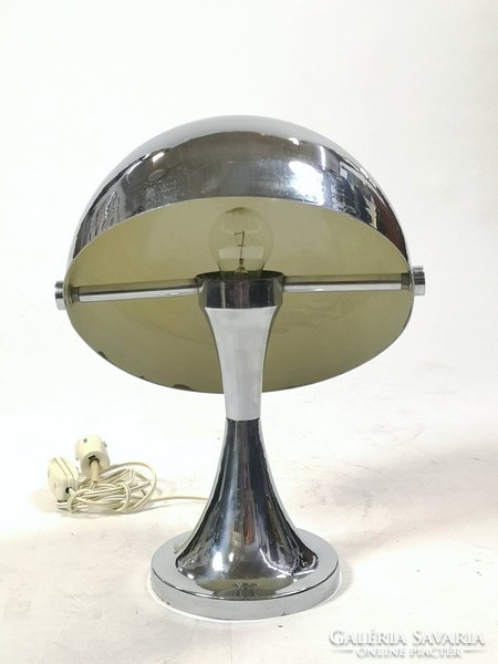 Space age chrome mushroom table lamp. 1960's (50180)