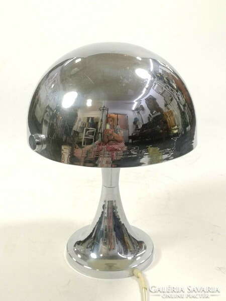 Space age krómozott gomba formájú asztali lámpa. 1960's (50180)