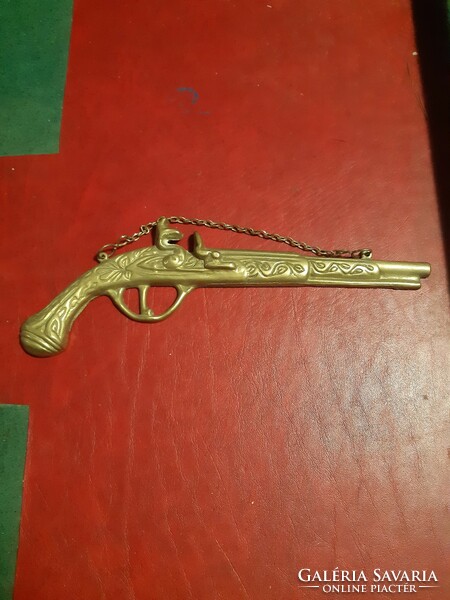 Beautiful old copper pistol wall decoration