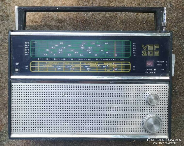 Old Russian vef 206 radio from the 1970s and 1980s.