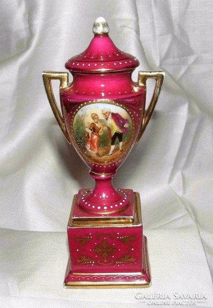 Antique Viennese vase with handles