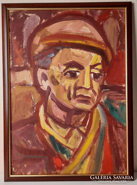Németh Miklós: "Férfi portré" 1961, festmény