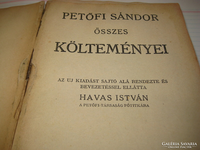 Petófi Sándor  Összes  Költeményei   Tolnai Nyomda Budapest   1920 .