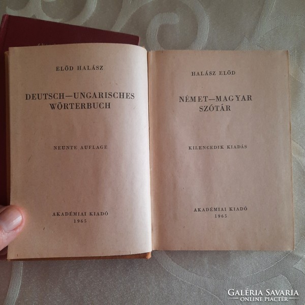 Halász predecessor: Hungarian-German and German-Hungarian dictionary academic publishing small dictionary series 1965