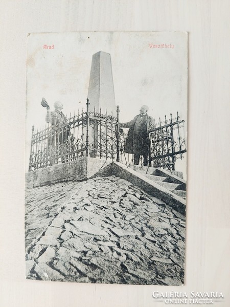 Arad, vesztőhely, 1911, régi képeslap, Erdély