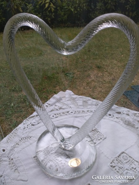Jelzett kézi készítésű kristály üveg óriási szív Ausztriából