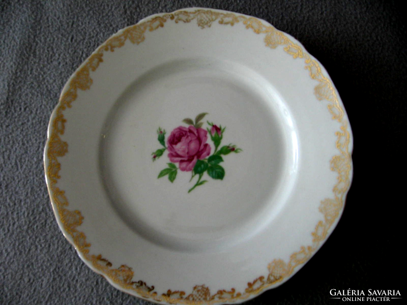 Viennese rose plate made in Hungary