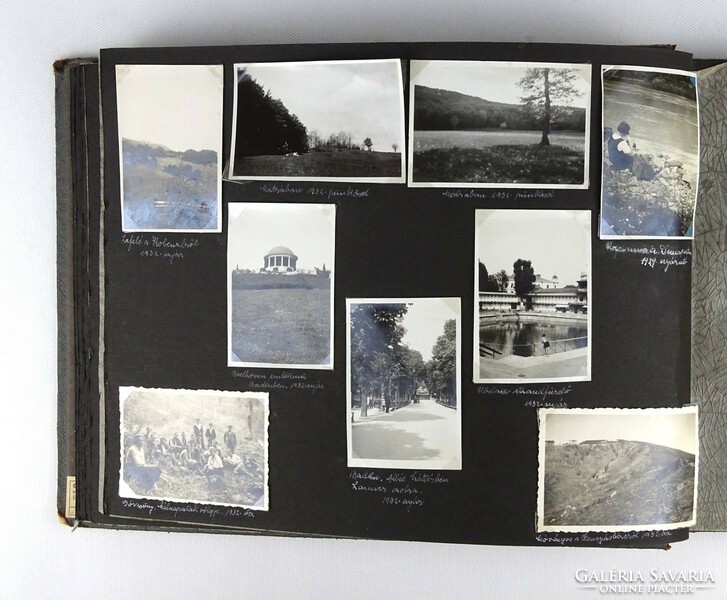 1J767 Régi nagyméretű 160 darabos fotóalbum Balaton Mátra Obergurgl Ötztal Wienerbruck