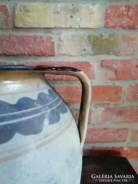 Gömör linen silk, cooking pot, large ceramic, early 20th century