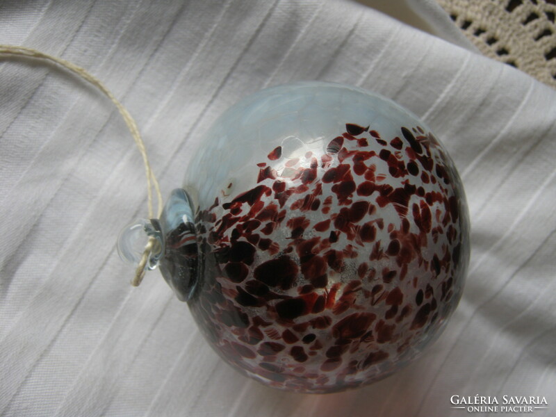 Márványos  fújt üveg gömb dekorációs gömb
