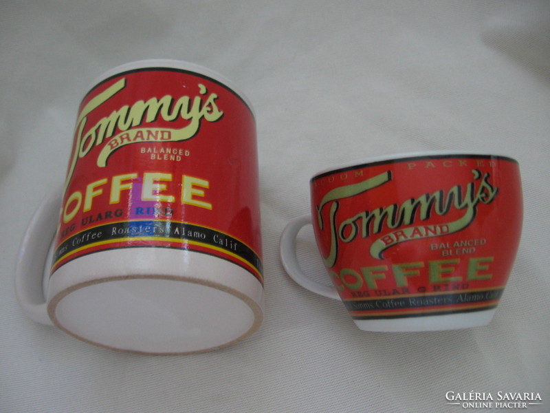 Nosztalgia Tommy's Brand kakós bögre és kávés csésze
