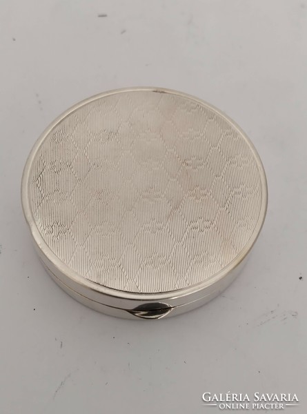 Silver round box jewelry box