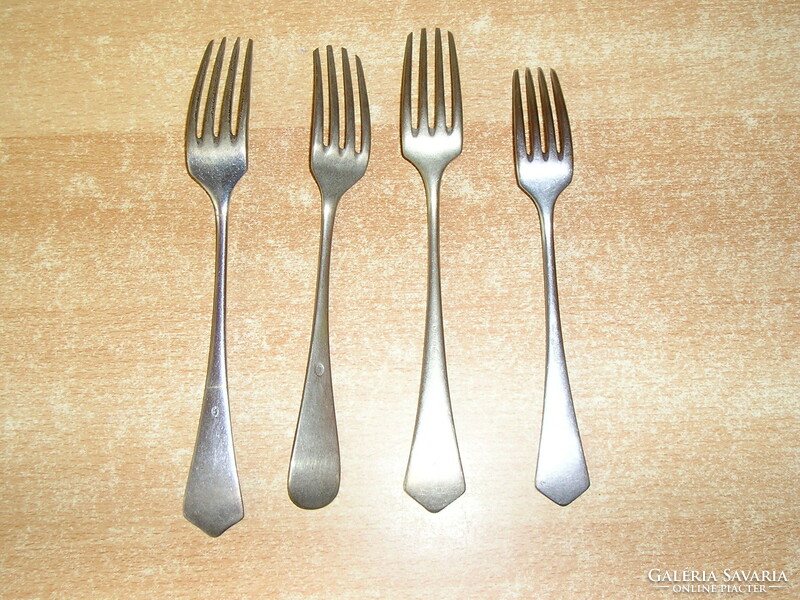 Alpaca cutlery mixed, retro - 9 pieces together