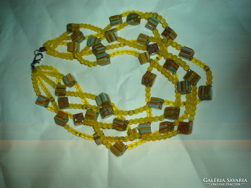 A wonderful millefiori glass necklace