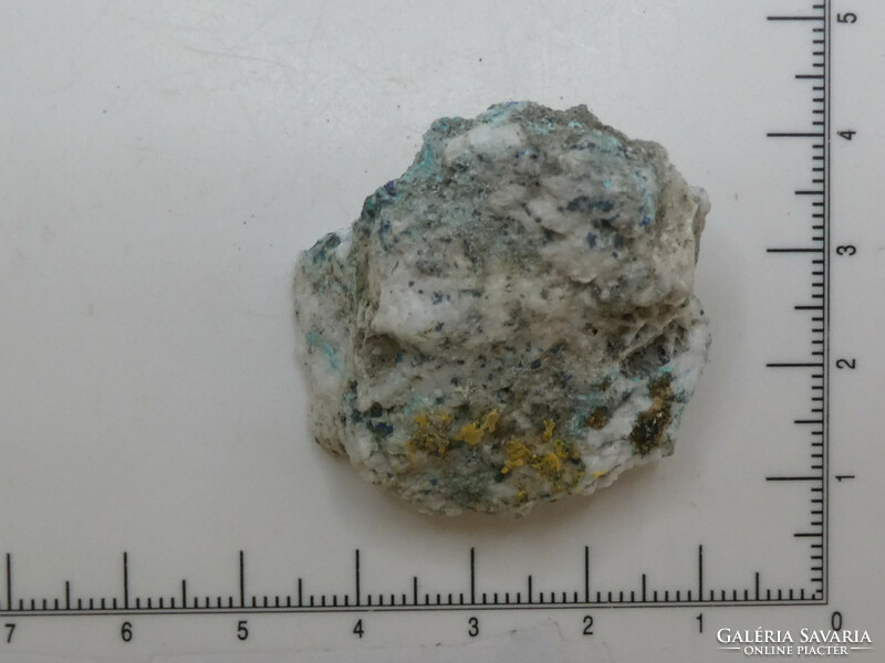Természetes Termésezüst, Linarit és Szerpierit ásványkombináció. 20 gramm